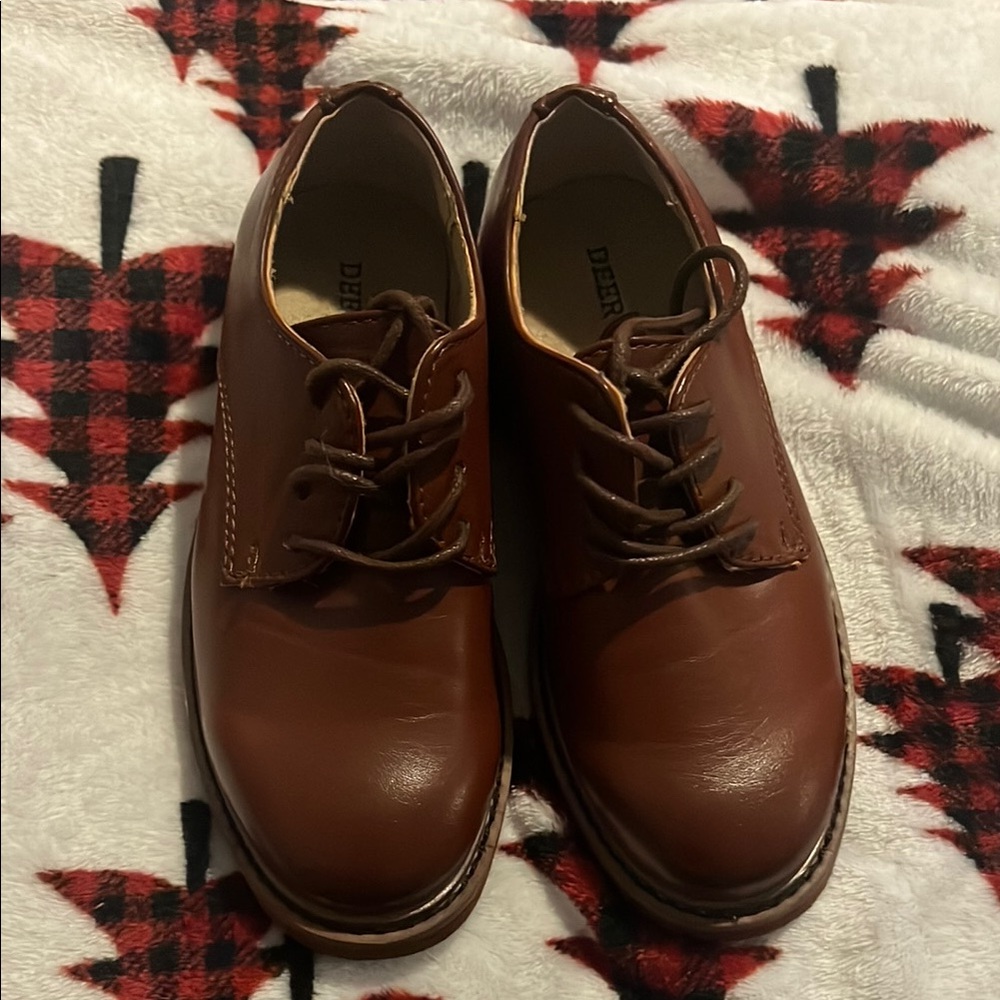 Brown Leather kids Shoes